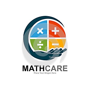 Math care logo vector icon