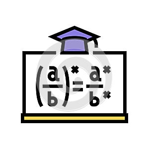 math class primary school color icon vector illustration