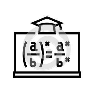 math class primary school line icon vector illustration