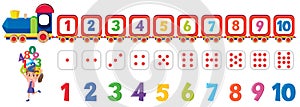 Math dice number element