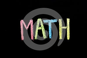 Math drawn on chalkboard