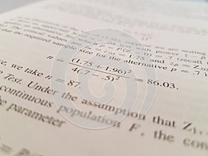 Math equations, formulas, and numbers on a page