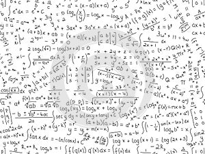 Math formulae vector seamless pattern