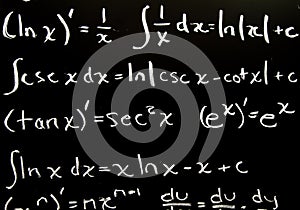 Math formulas photo