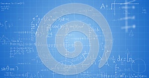 Math formulas on blackboard