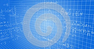 Math formulas on blackboard