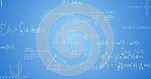 Math formulas on blackboard