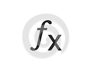 Math function, graph icon. Vector illustration. Flat design
