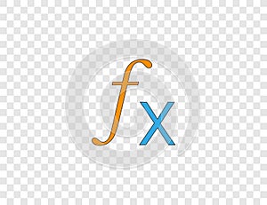 Math function, graph icon. Vector illustration. Flat design