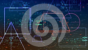 Math and geometry concept