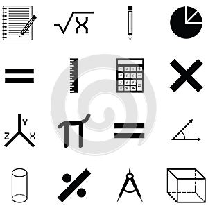 Math icon set