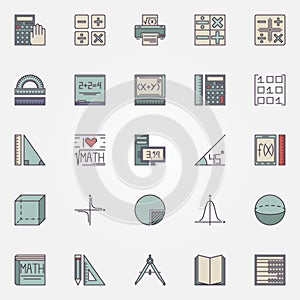 Math icons set