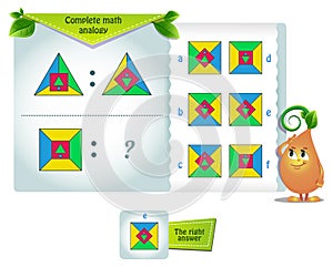 Math iq  shape analogy photo