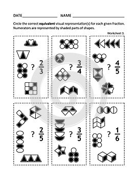 Math practice worksheet for children and adults