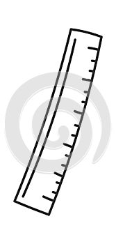 Math ruler element flat icon
