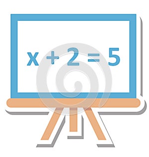 Math Sum Isolated Vector Icon Editable