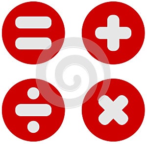 Math Symbols : Plus, Divide, Multiply, Equals PNG photo