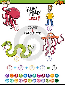 Math task for preschool kids