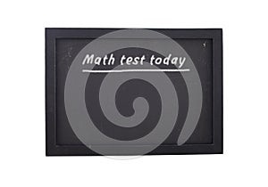 Math test today