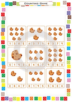 Kindergarten Math Worksheet: Counting and Number Recognition
