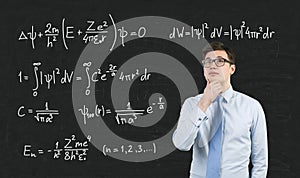 Mathematic formula on blackboard