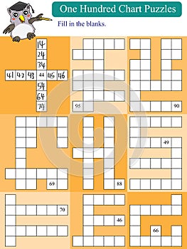 Mathematic One Hundred Chart Puzzles