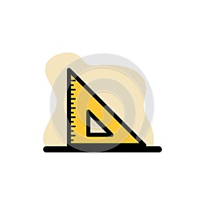 Mathematic Ruler Icon Concept Vector Illustration Design