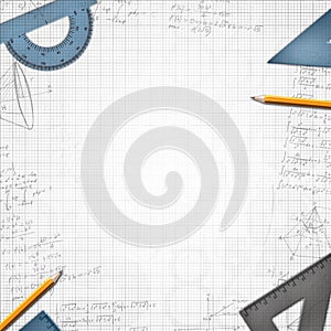 Mathematic school background illustration