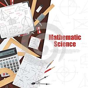 Mathematic Science Background Poster photo