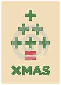 Mathematical and consumerism criticism christmas card