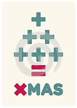 Mathematical and consumerism criticism christmas card