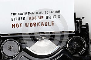 Mathematical equation