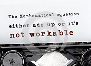 Mathematical equation