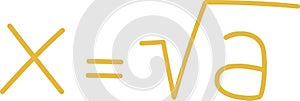 Mathematical Equation with Square Root