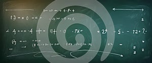 Mathematical Equations on Blackboard