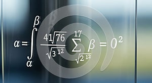 Mathematical equations including integrals and summations are