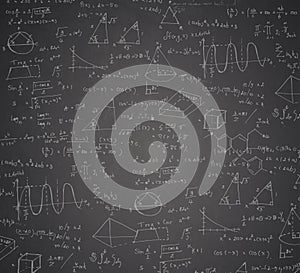 Mathematical formula and statistic math on blackboard