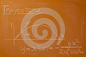 Mathematical formula trajectory