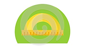 Mathematical Protractor Icon for Geometry Technical Design, vector design Generative AI