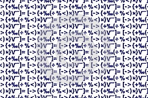 Mathematical symbols vector background