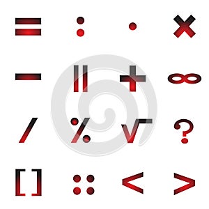 Mathematical symbols of an icon.