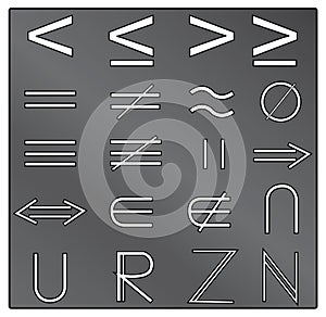 Mathematical symbols