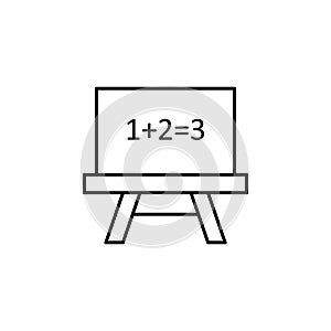 mathematics board icon. Element of education for mobile concept and web apps icon. Thin line icon for website design and