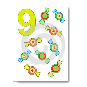 Mathematics cards for children play