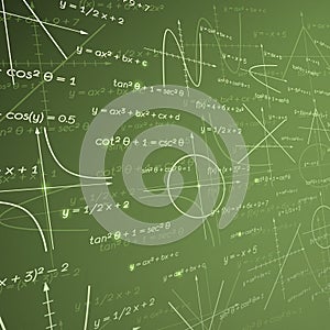 Mathematics chalk board background