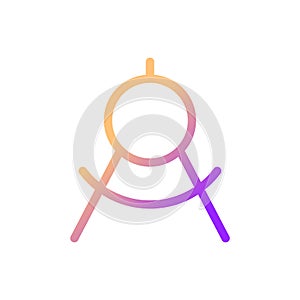 Mathematics class pixel perfect gradient linear ui icon