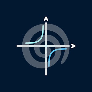 Mathematics Coordinate Axis vector colored linear icon
