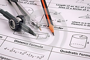 Mathematics, Equations close-up. Solving Mathematical Problem.