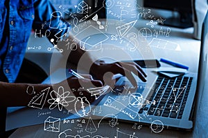 mathematics formulas, high education concept