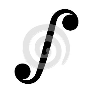 mathematics integral symbol icon